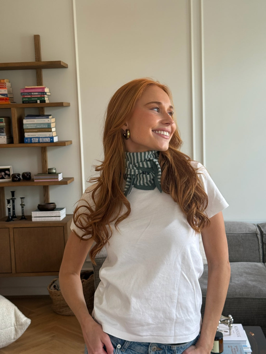 Stripete cashmere skjerf