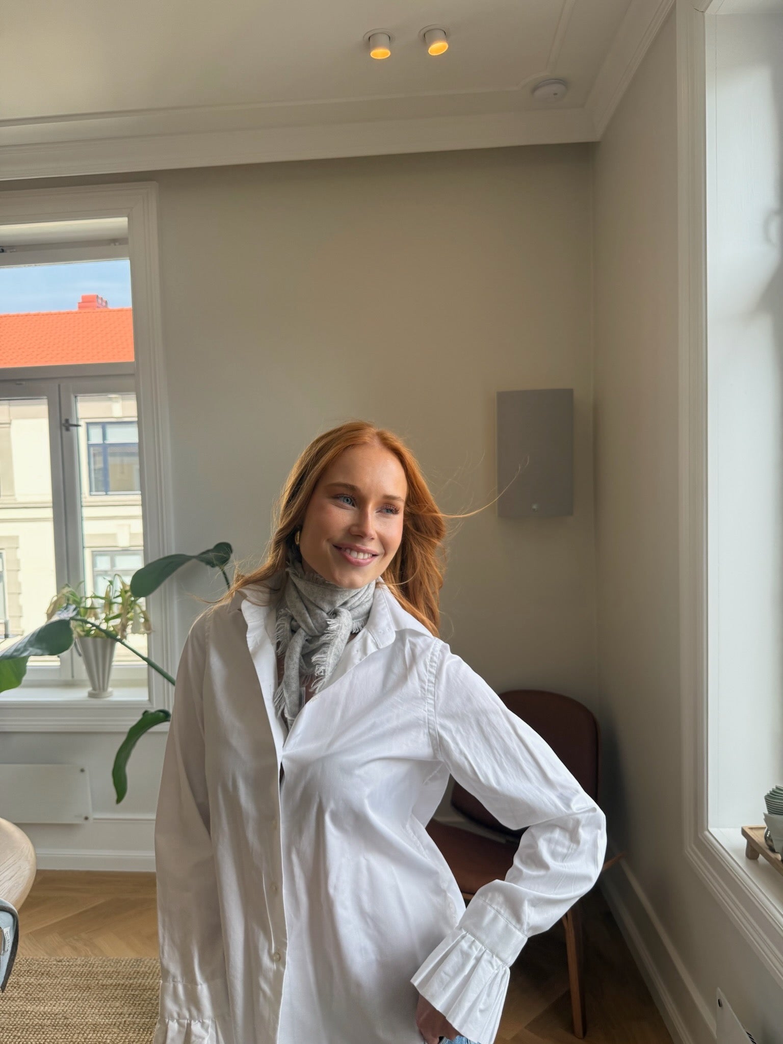 Frynsete cashmere skjerf