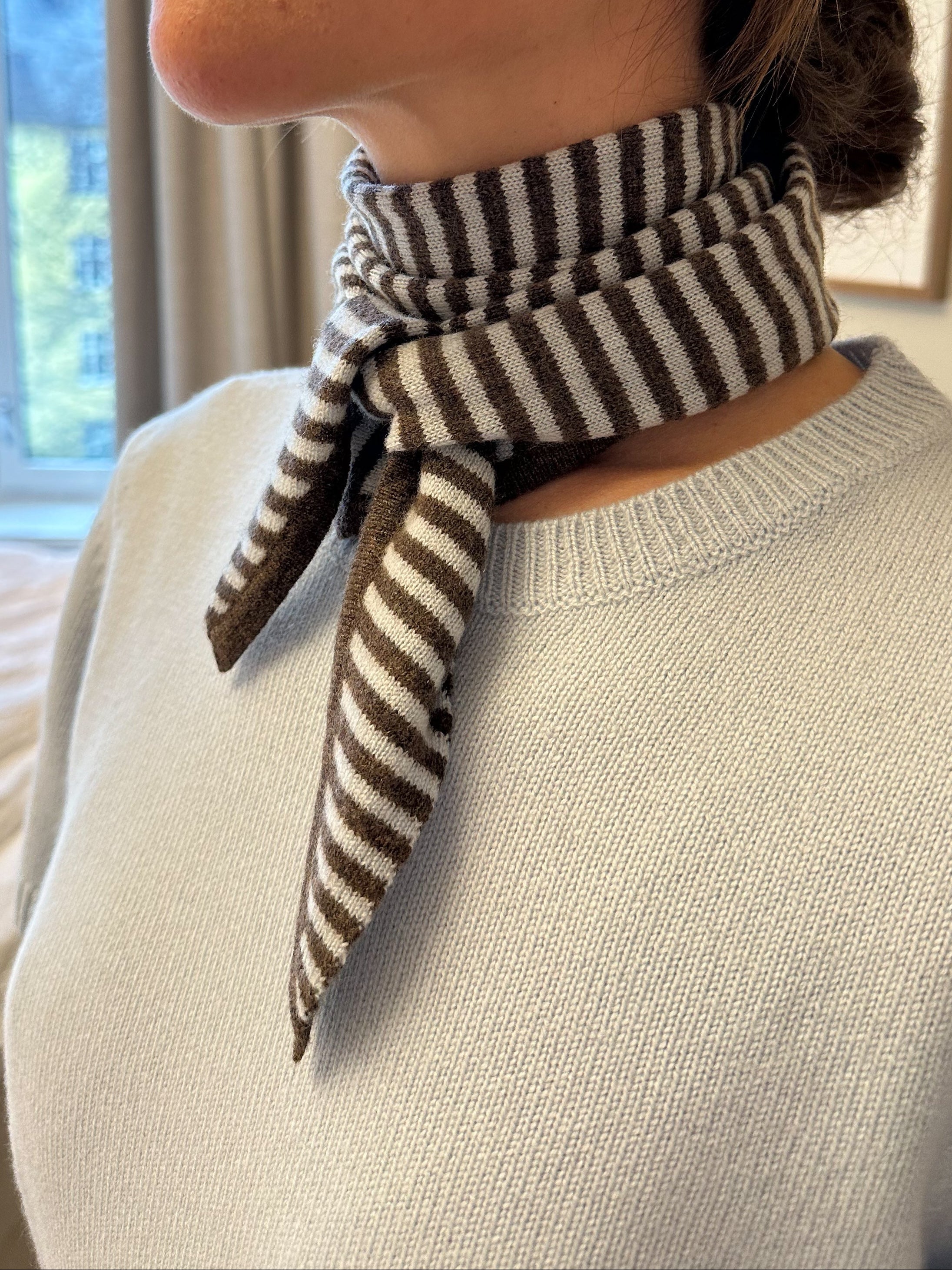 Stripete cashmere skjerf